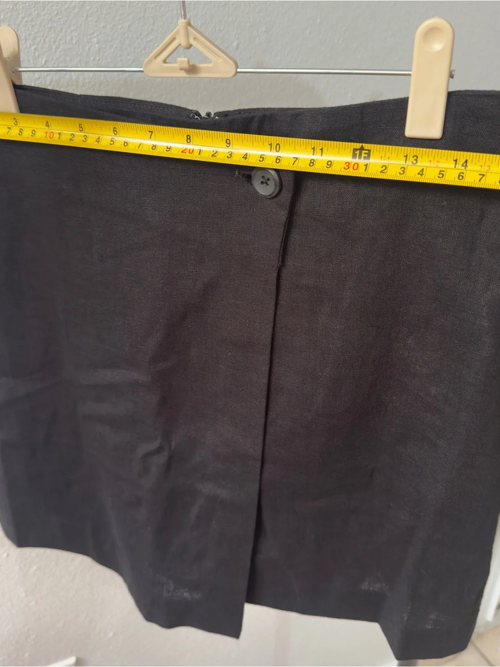 Calvin Klein Black Linen Blend Asymmetric Wrap Mini Skirt - Size 6 NWT 🔖
